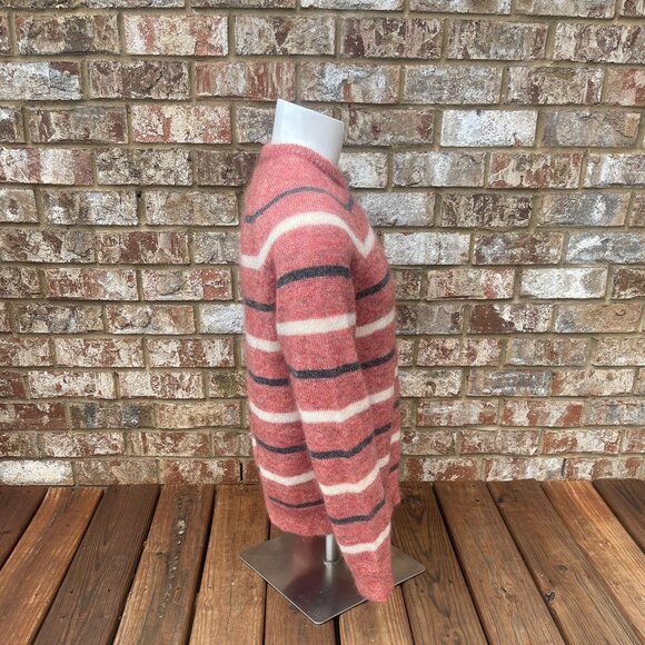 Todd Snyder Recycled Wool Alpaca Crewneck Knit Sweater - Orange - Size M - Picture 3 of 5